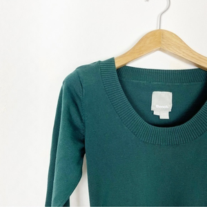 Bench Hunter‎ Green Cotton Sweater Dress Scoop Neck XL